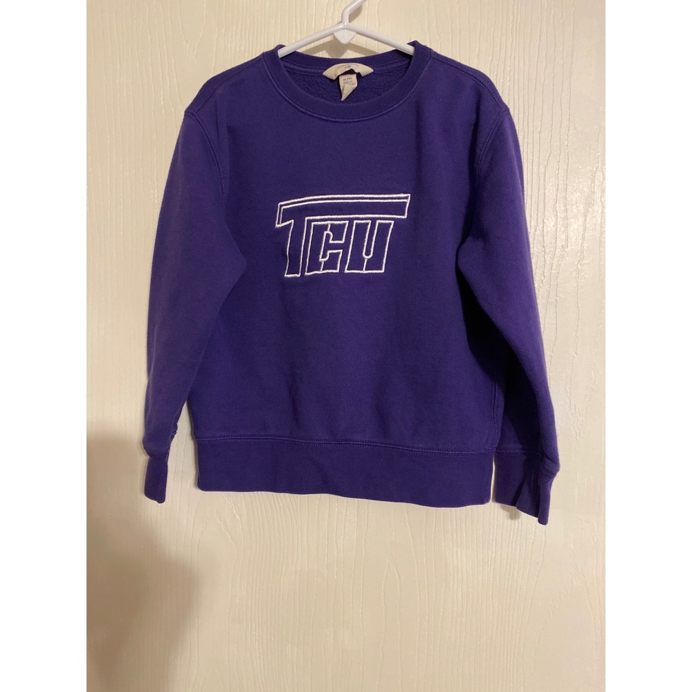Lands End Kids TCU Purple Crewneck Texas Christian University M 5-6
0227